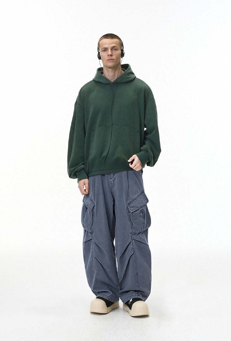 Inflation Pocket Pleated Wide Leg Pants