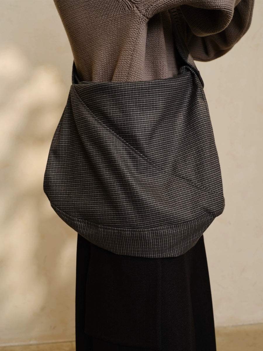 JCAESAR HOBO BAG Plaid Stray Oblique Span Bag