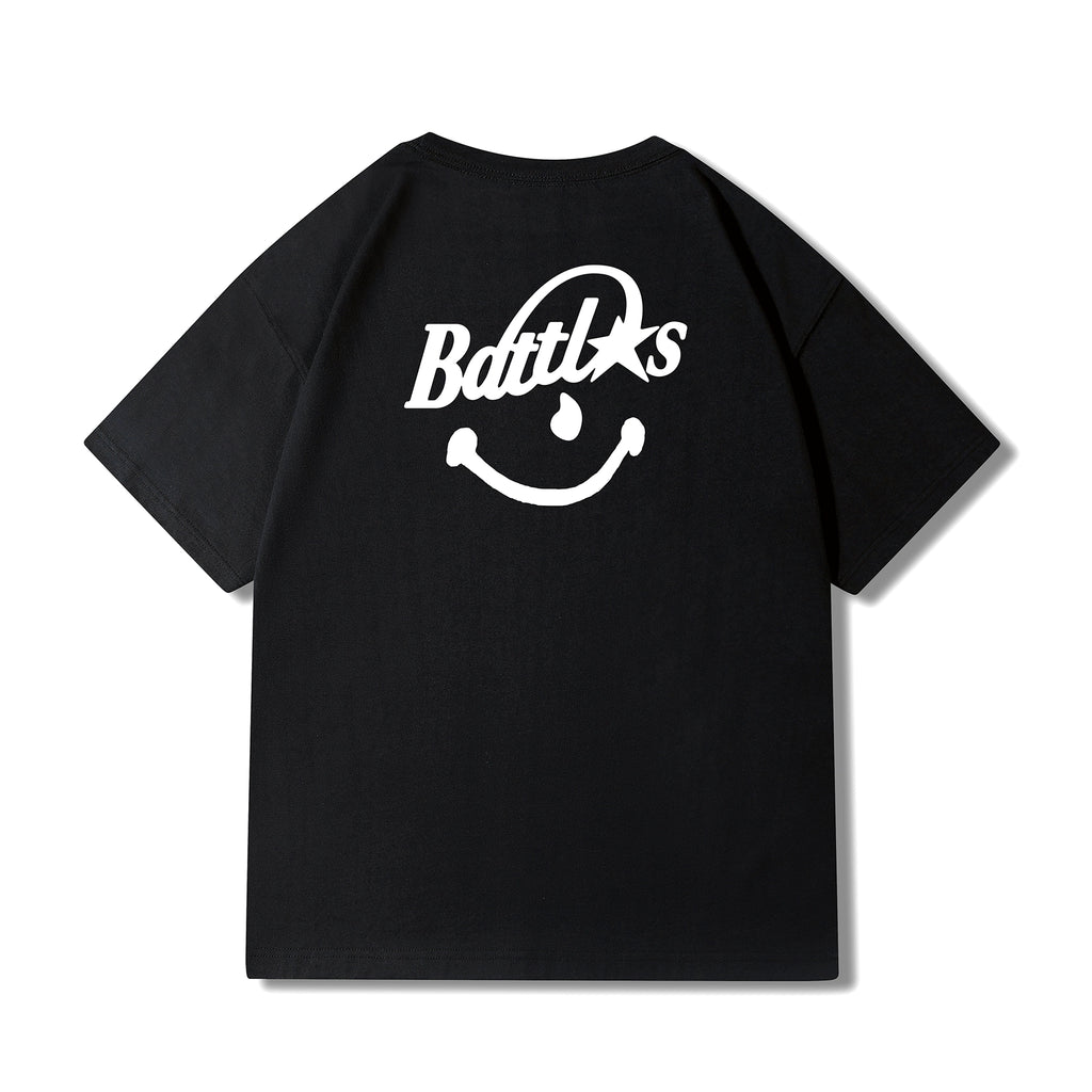 Battles Smiley Print Casual Tee