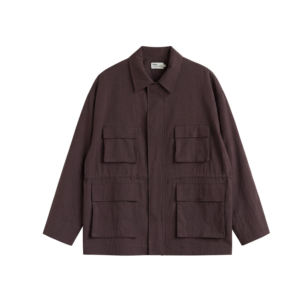 BUTTBILL Hunting Multi-Pocket Relaxed Utility Jacket