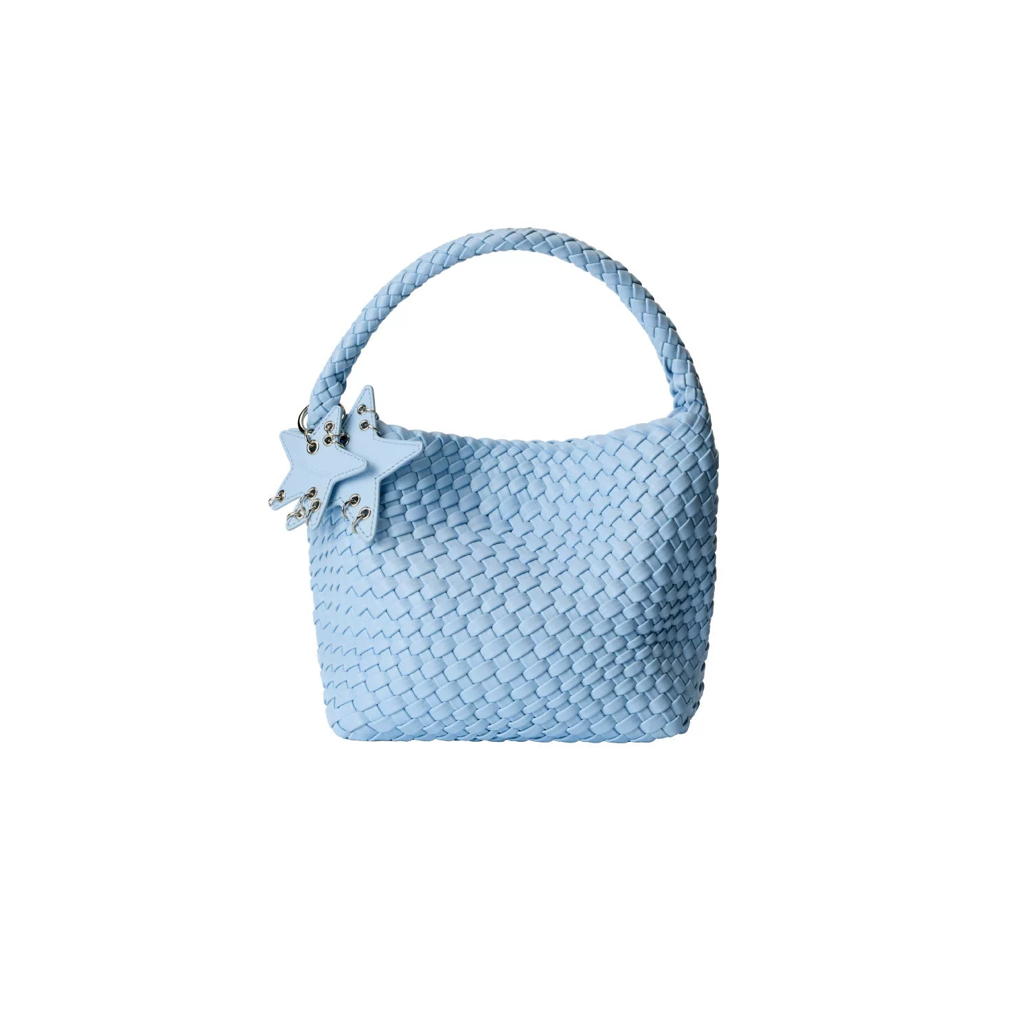 ECODAY Blue Woven Faux Leather Tote