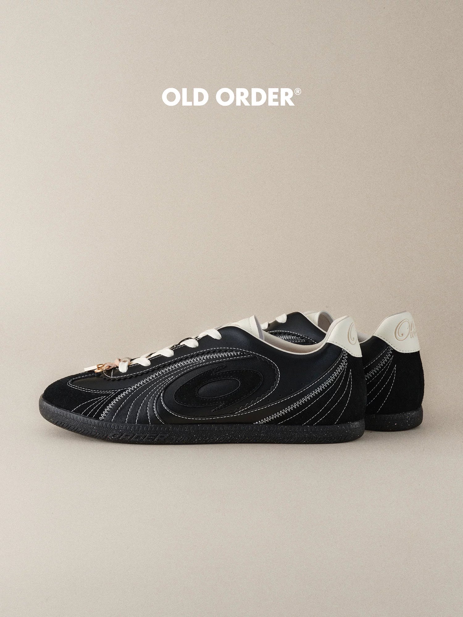 OLD ORDER Leather Lace-Up Retro Trainer