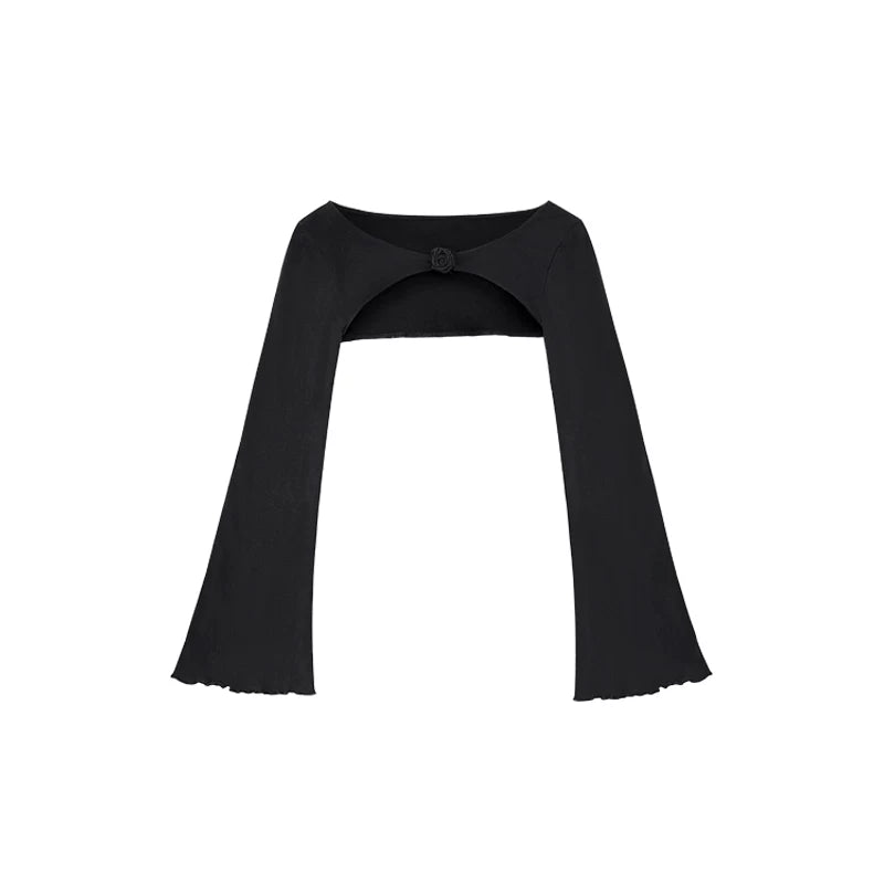 SagiDolls Dark Rose Short Long-Sleeve Cover-Up Sun Protection Jacket