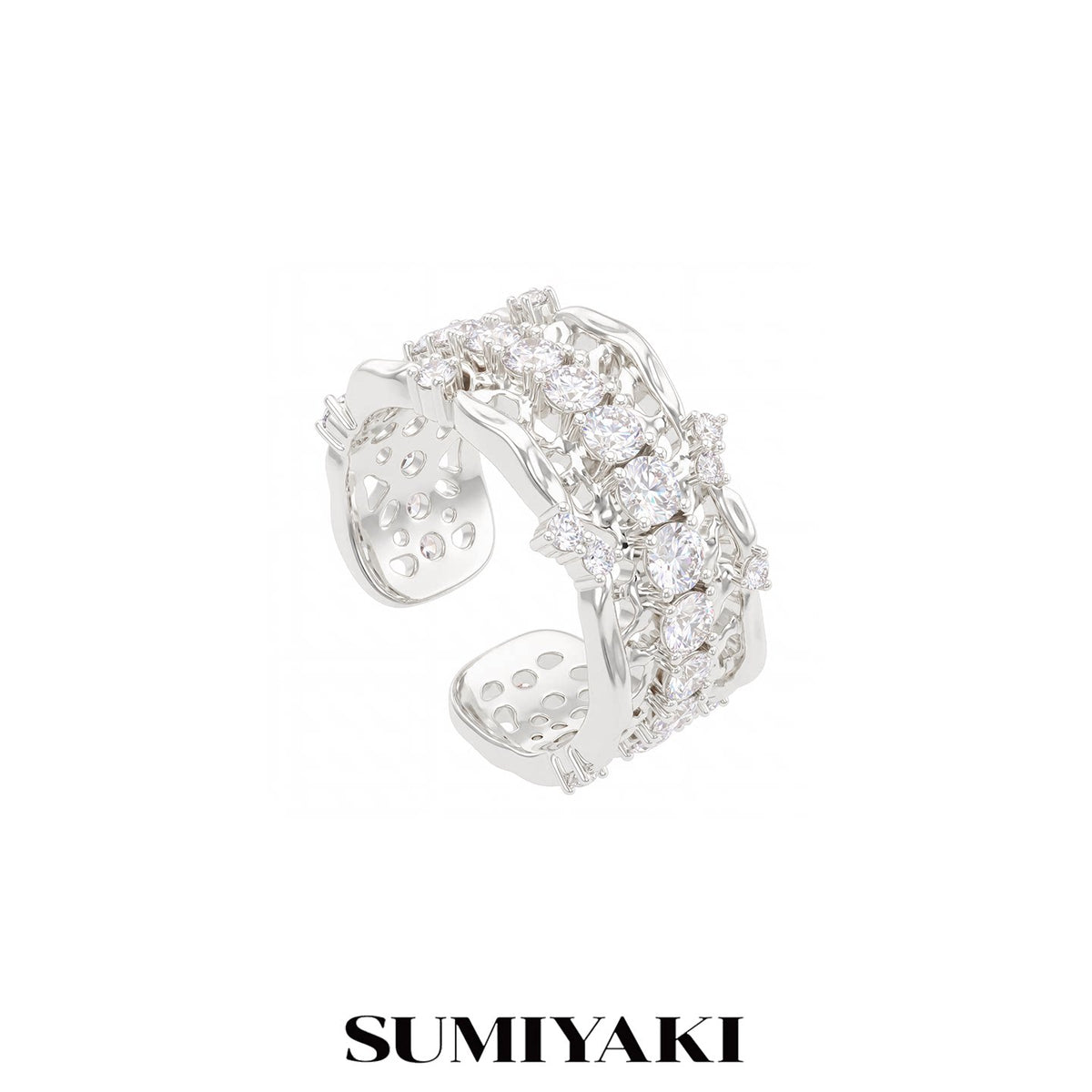 SUMIYAKI Rhinestone Lace Collection Sparkling Ring