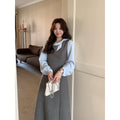 Even Korean Fake Two Waist Dress