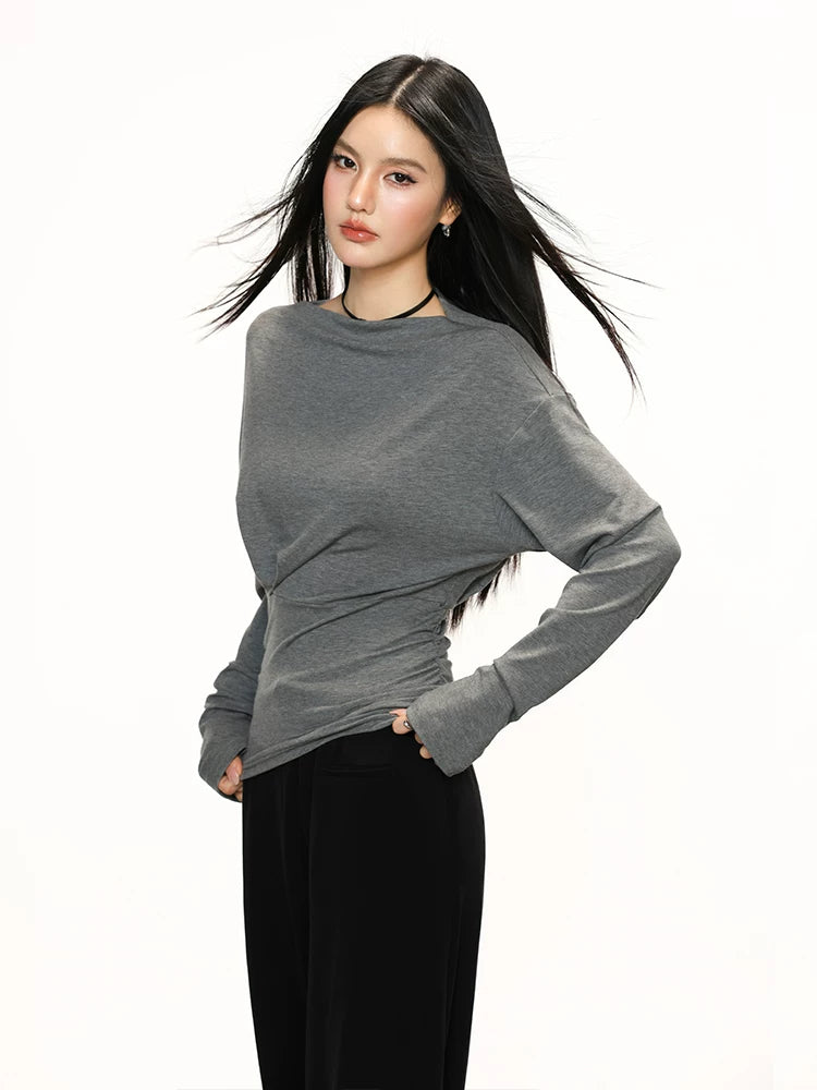 Cherry Melody Waist Thin Senior Feeling Base Long Sleeve