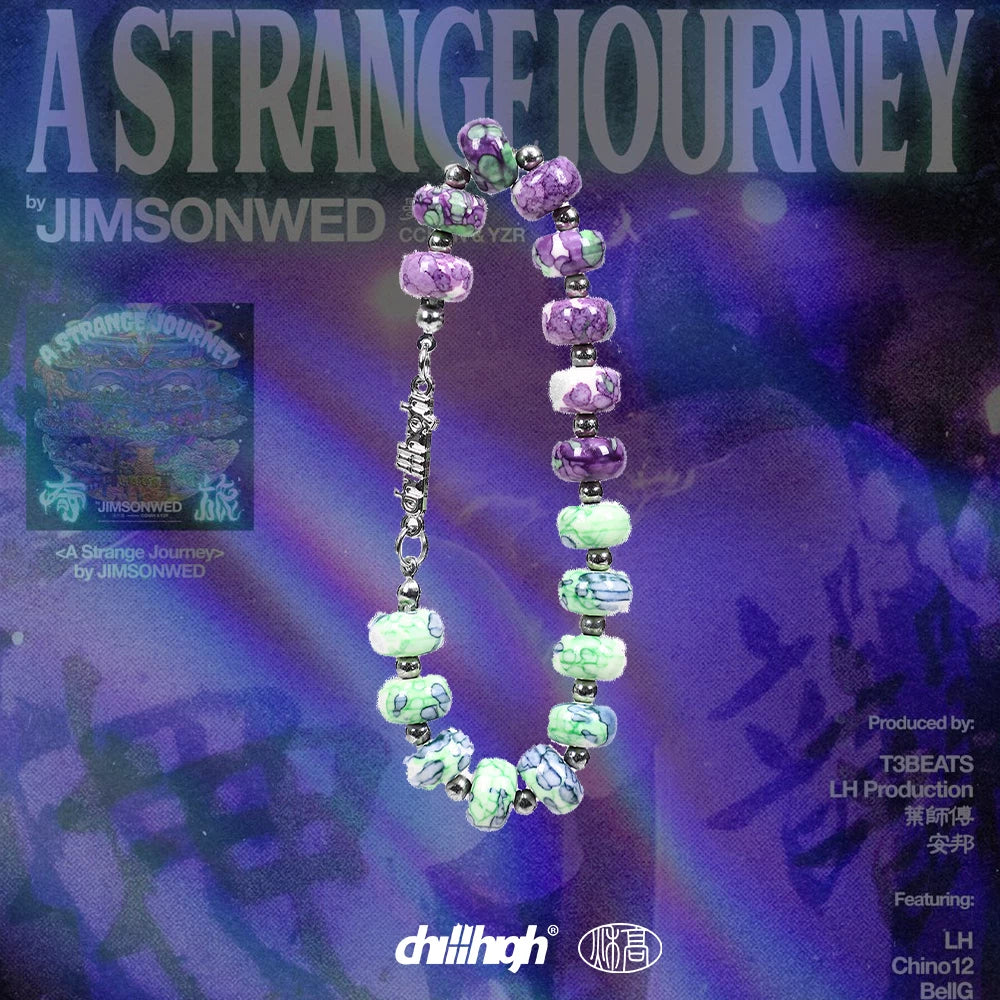 CHILL HIGH Iridescent Cracked Stone Bracelet