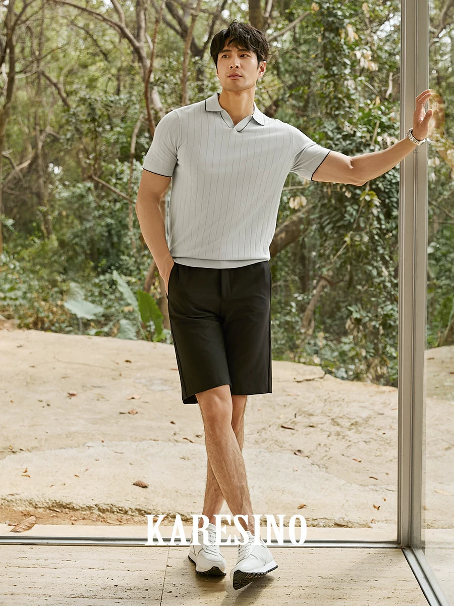 KARESINO Contrast Polo Shirt