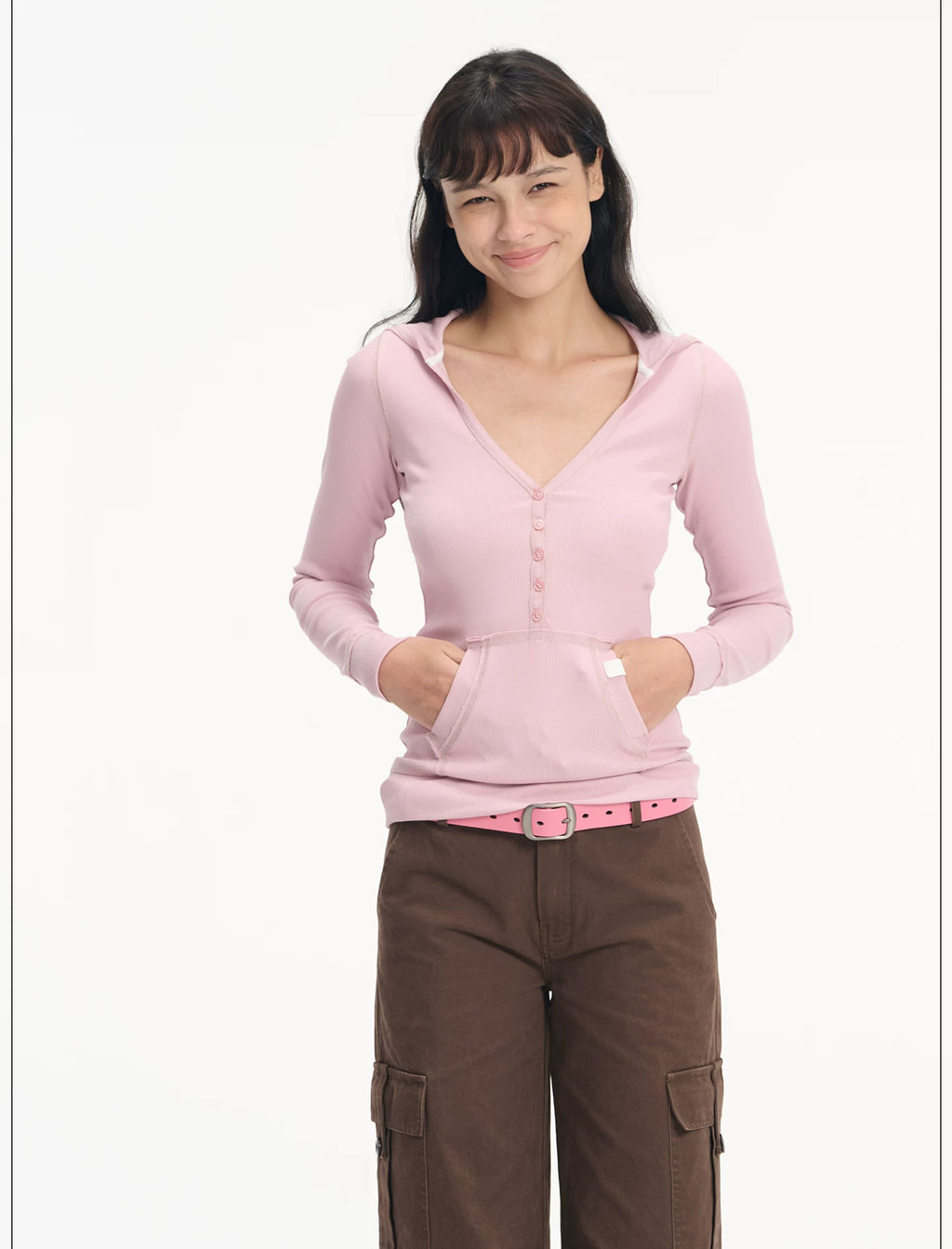 LINY LIBERTY Henley Long-Sleeve Pocket Tee