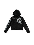 CHAI Angel City Print Hot Diamond Hooded Sweater
