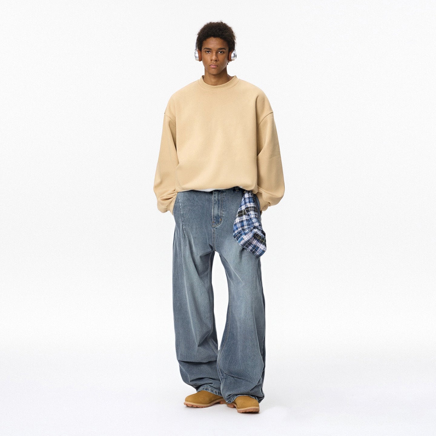 Inflation Removable Square Towel Casual Jeans