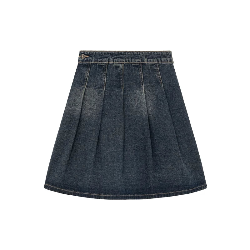 KANO Vintage Denim Jacket Skirt Set