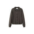 Anniehall Cropped Anti-Pilling Wool-Blend Notch-Lapel Cardigan
