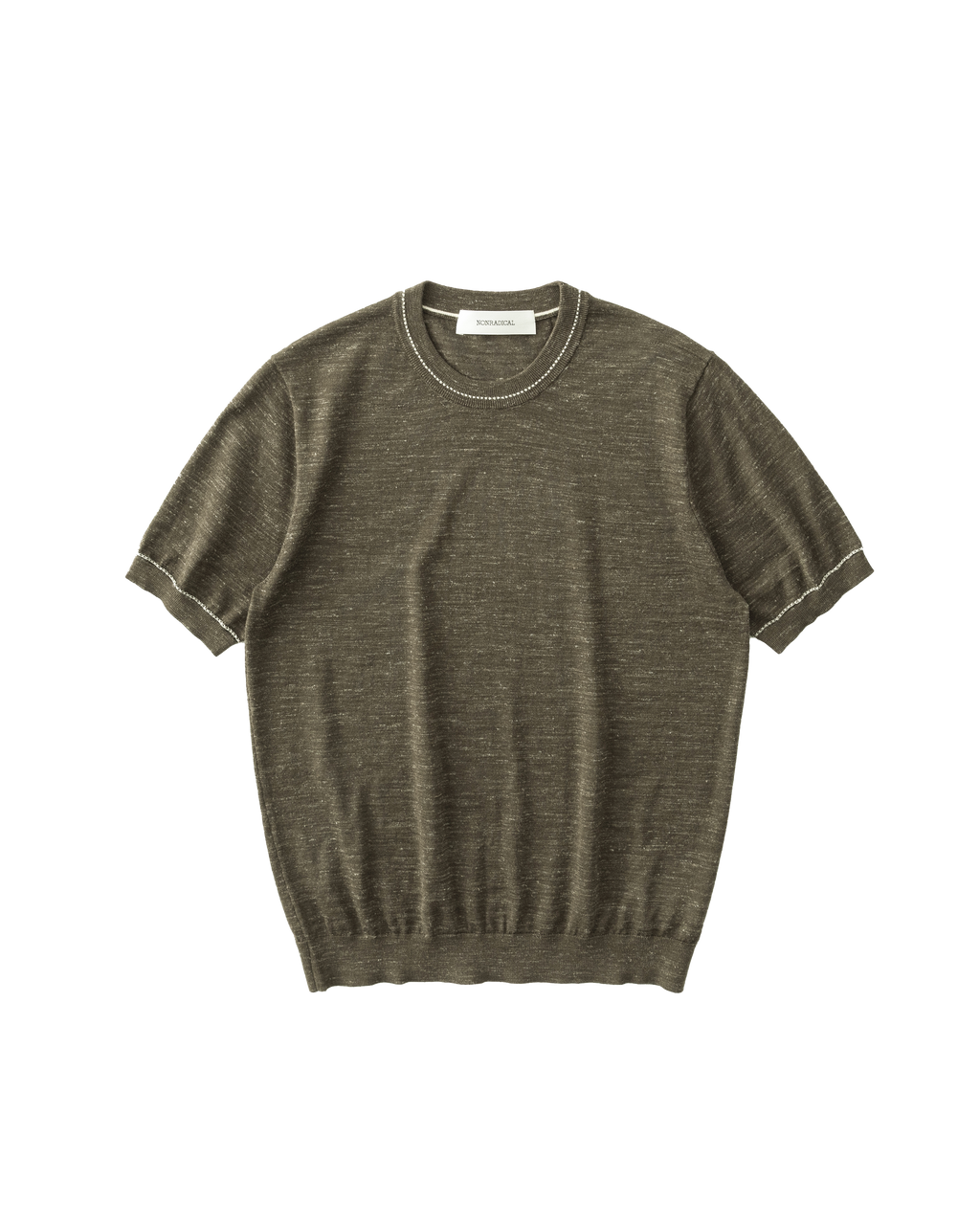 NONRADICAL Wool-Linen Raglan Sleeve Breathable Relaxed Knit Tee