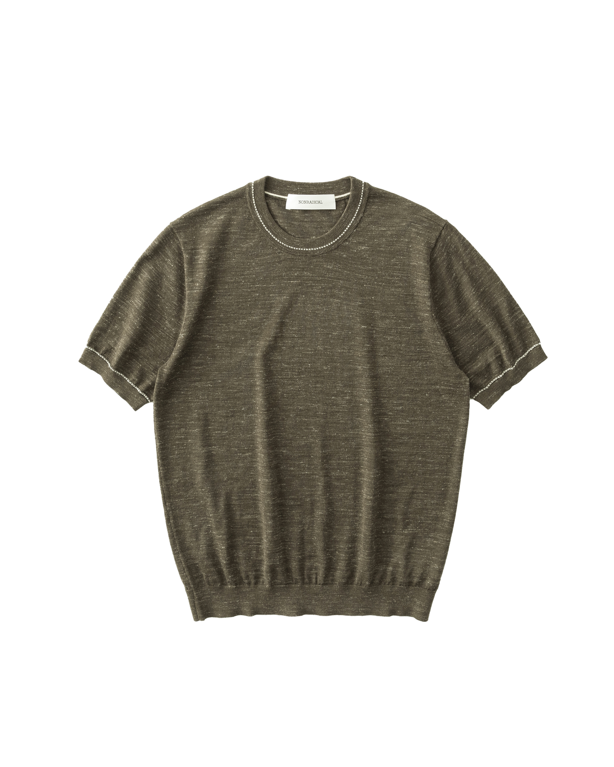 NONRADICAL Wool-Linen Raglan Sleeve Breathable Relaxed Knit Tee