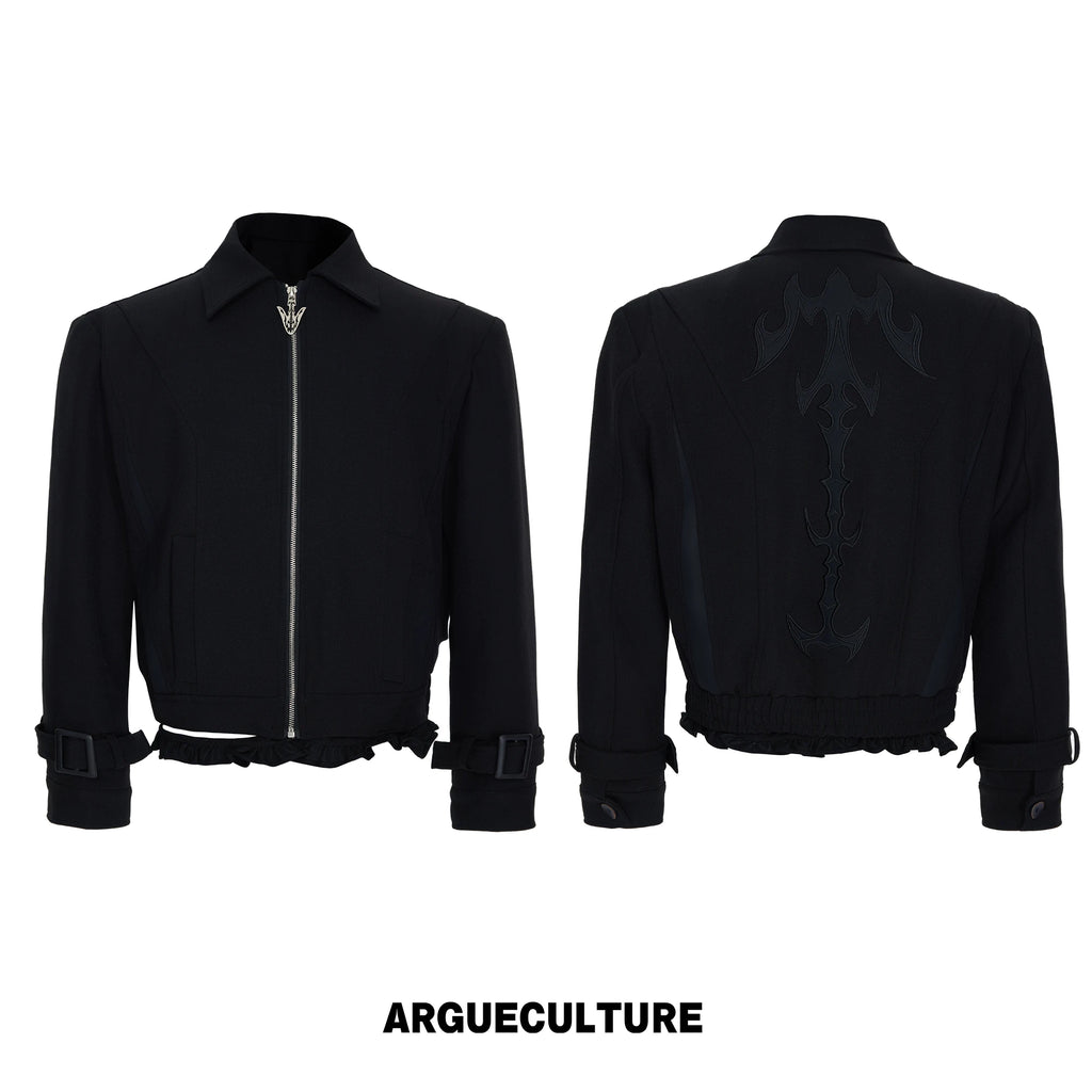 ArguE CulturE Embroidered Cropped Wide Jacket