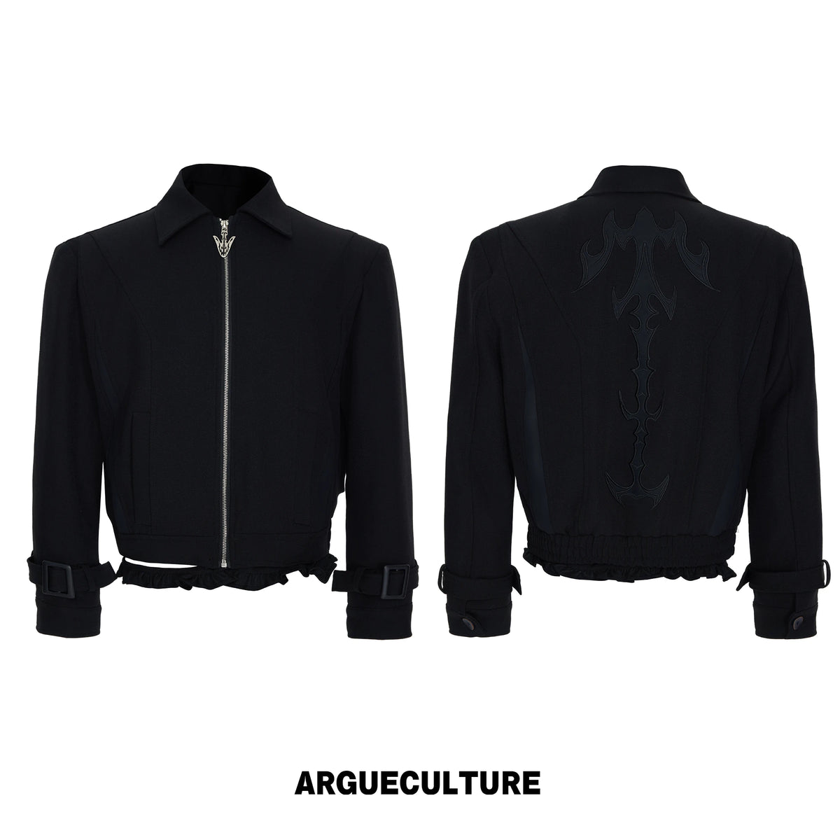 ArguE CulturE Embroidered Cropped Wide Jacket