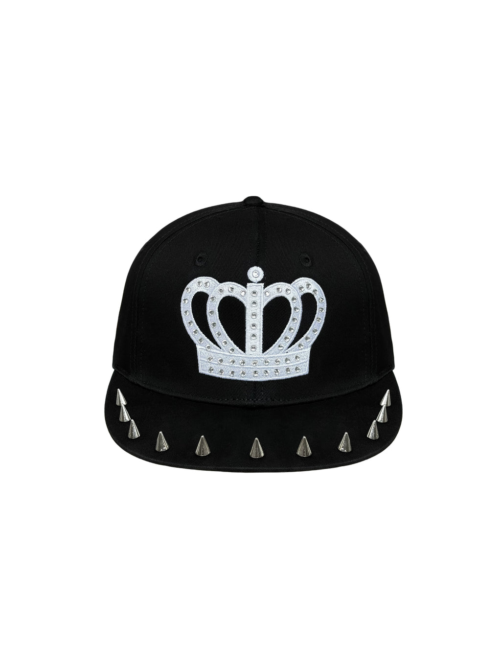 SAUCE Studded Flat-Brim Embroidered Baseball Cap