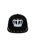 SAUCE Studded Flat-Brim Embroidered Baseball Cap