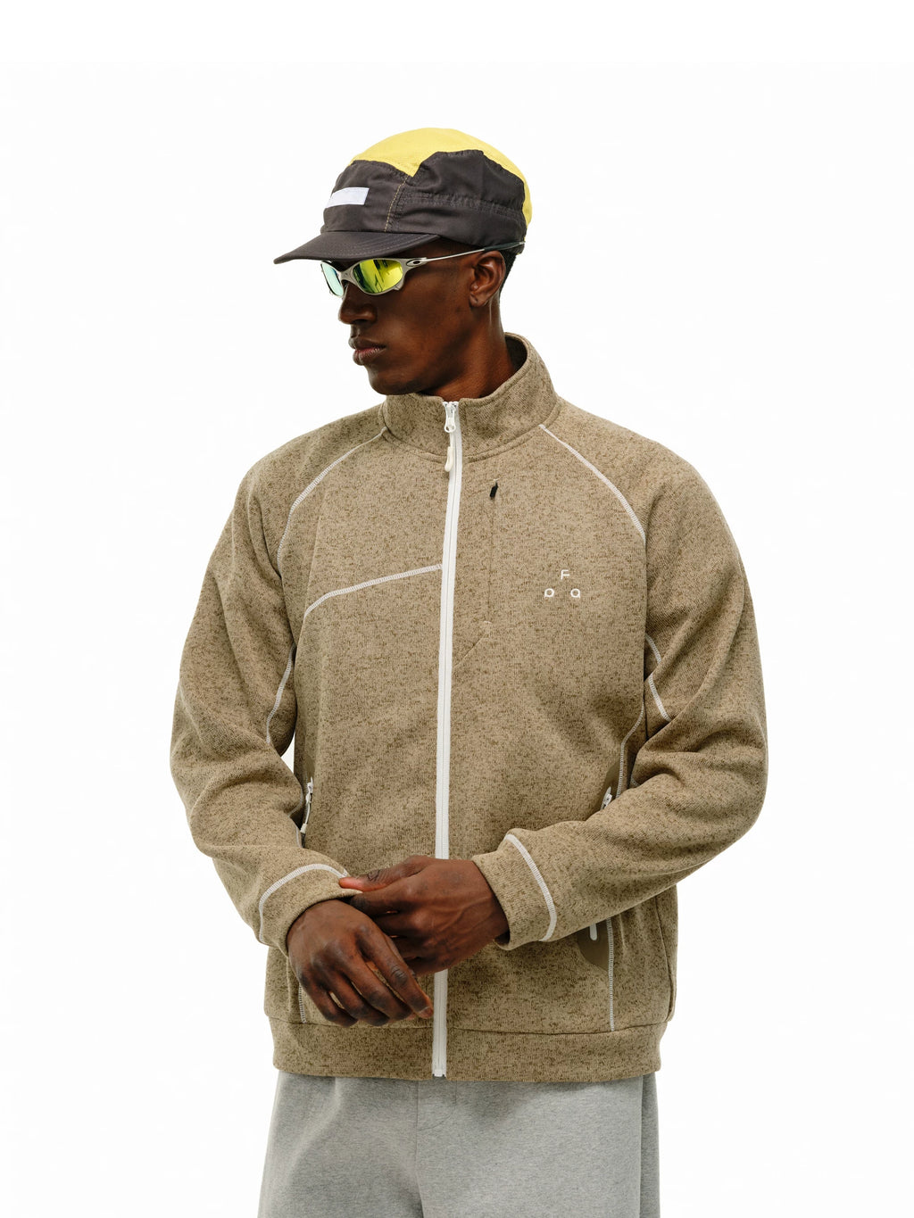 FPA Yarn Rubber-pressed Pocket Cardigan Jacket