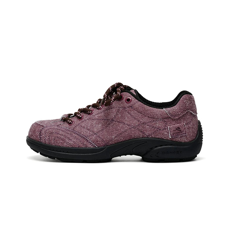 Mule Donkey Cowhide Print Lace-Up Sneaker