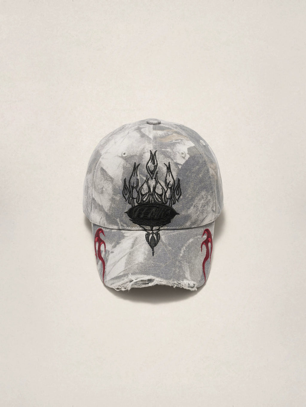 Fleamarket Vintage Camo Embroidered Distressed Baseball Cap