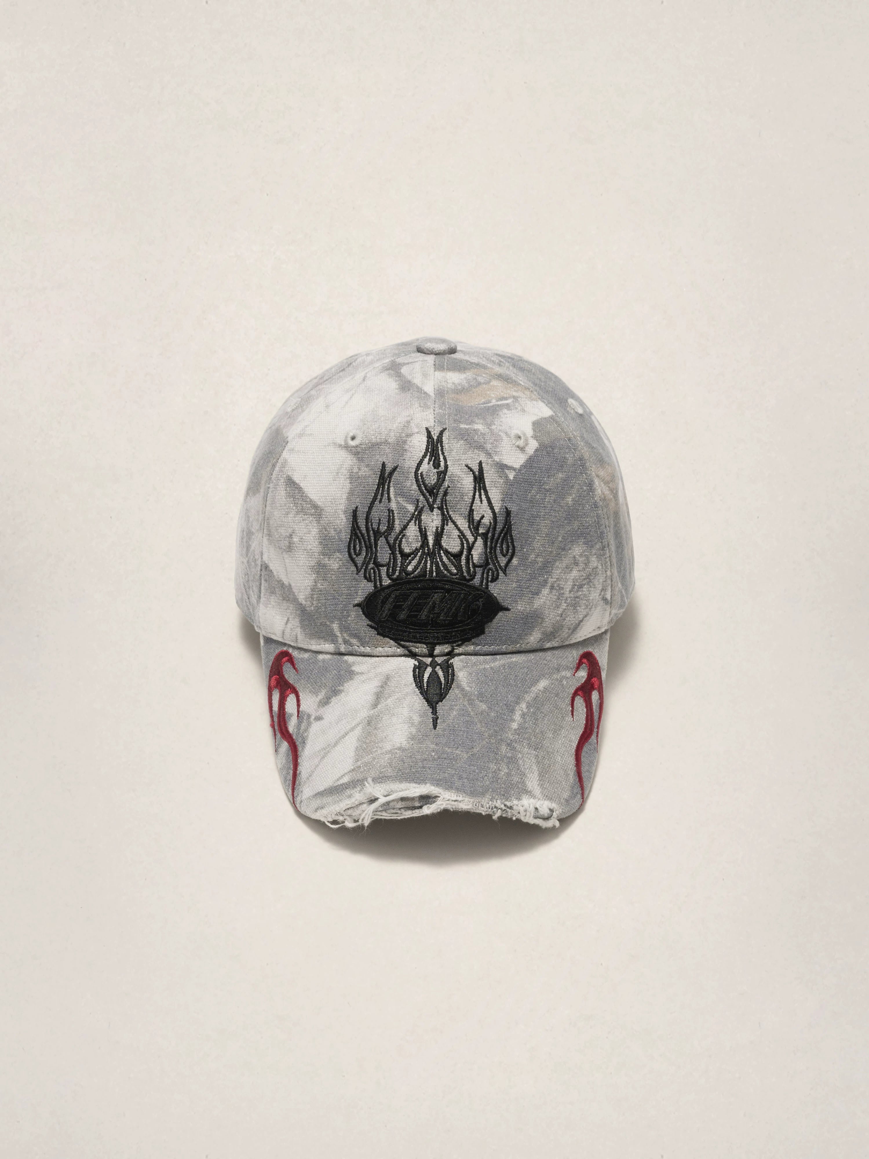 Fleamarket Vintage Camo Embroidered Distressed Baseball Cap