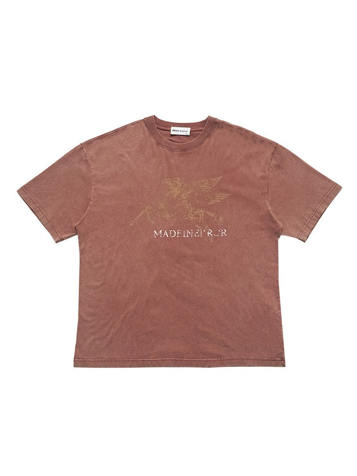 UNF old washed destruction cracking tee