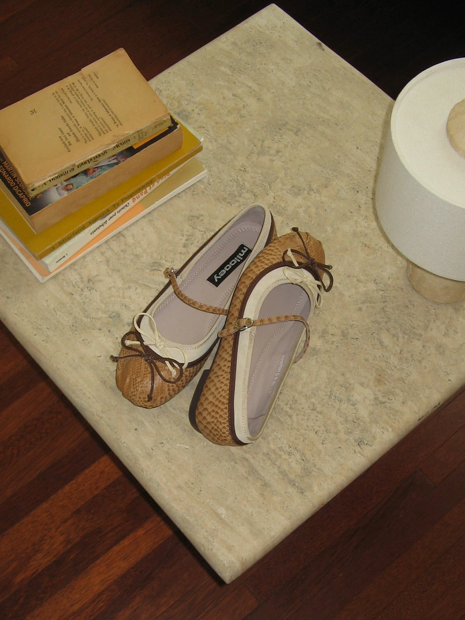MILOOEY Leather Bow-Strap Mary Jane Flat