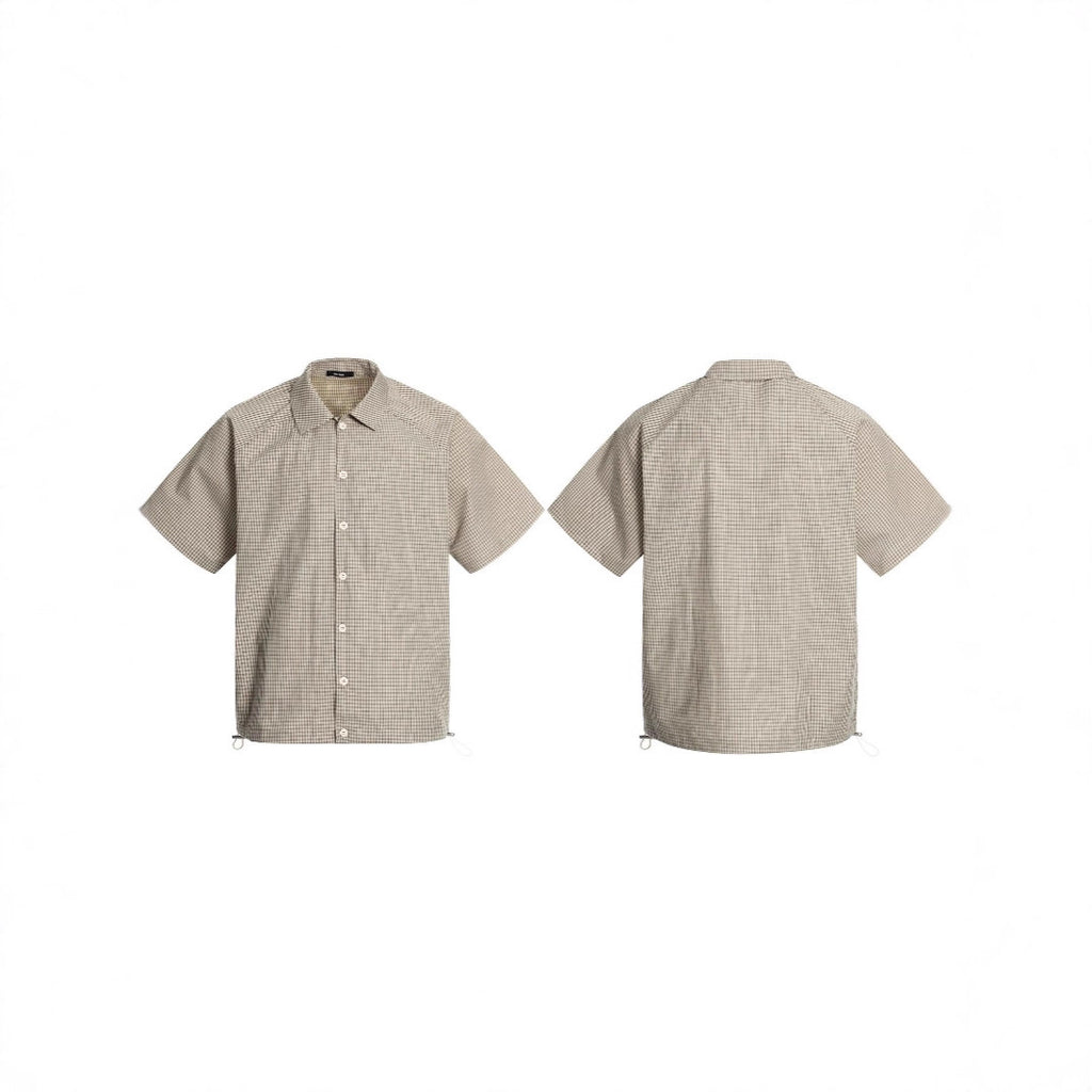 11KN Apricot Plaid Oversized Shirt