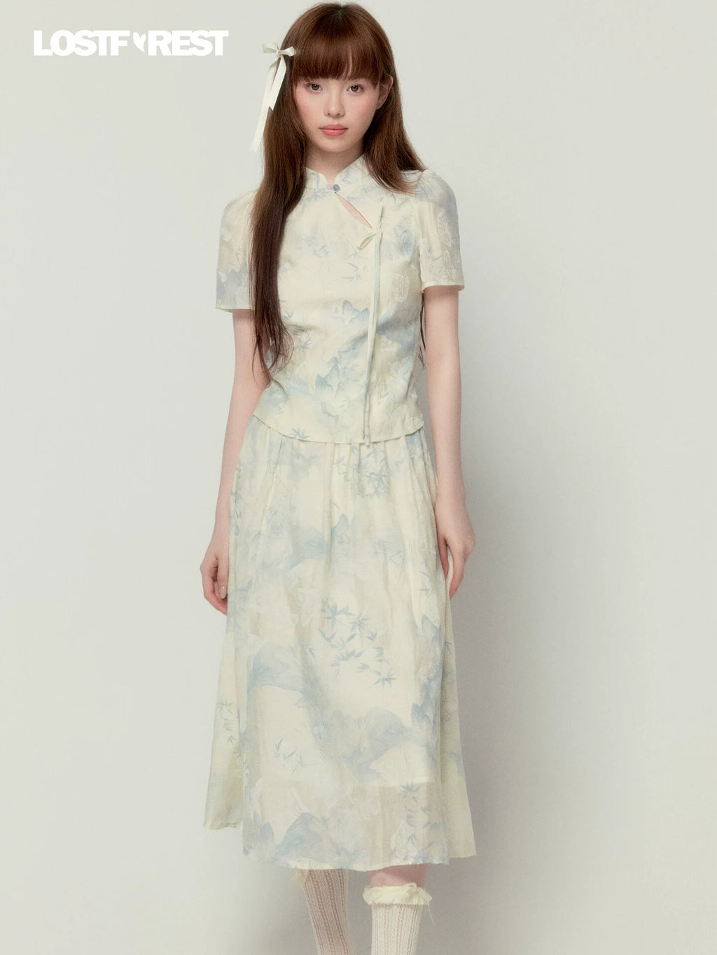 LOST FOREST New Chinese Versatile Suit Long Dress