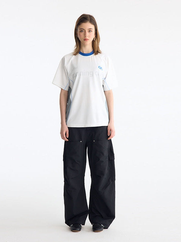 UNF Reflective Printing Splicing Contrasting Tee