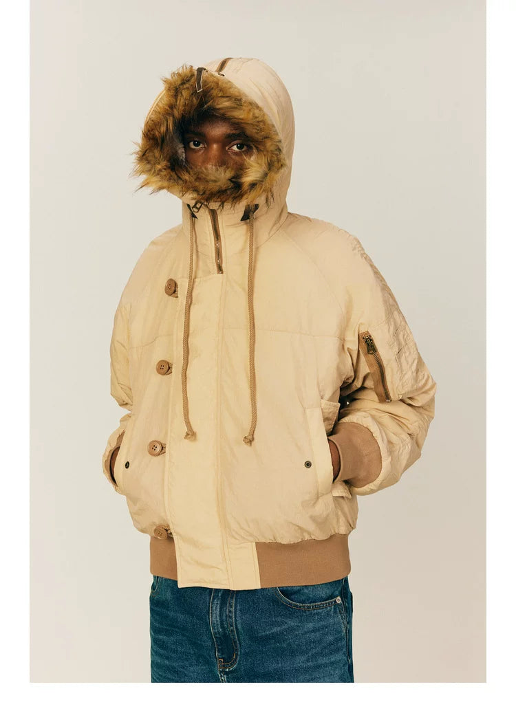 NONRADICAL (NR) Vintage Parker Hooded (Three Wearing Forms) Padded Jacket Jacket Men