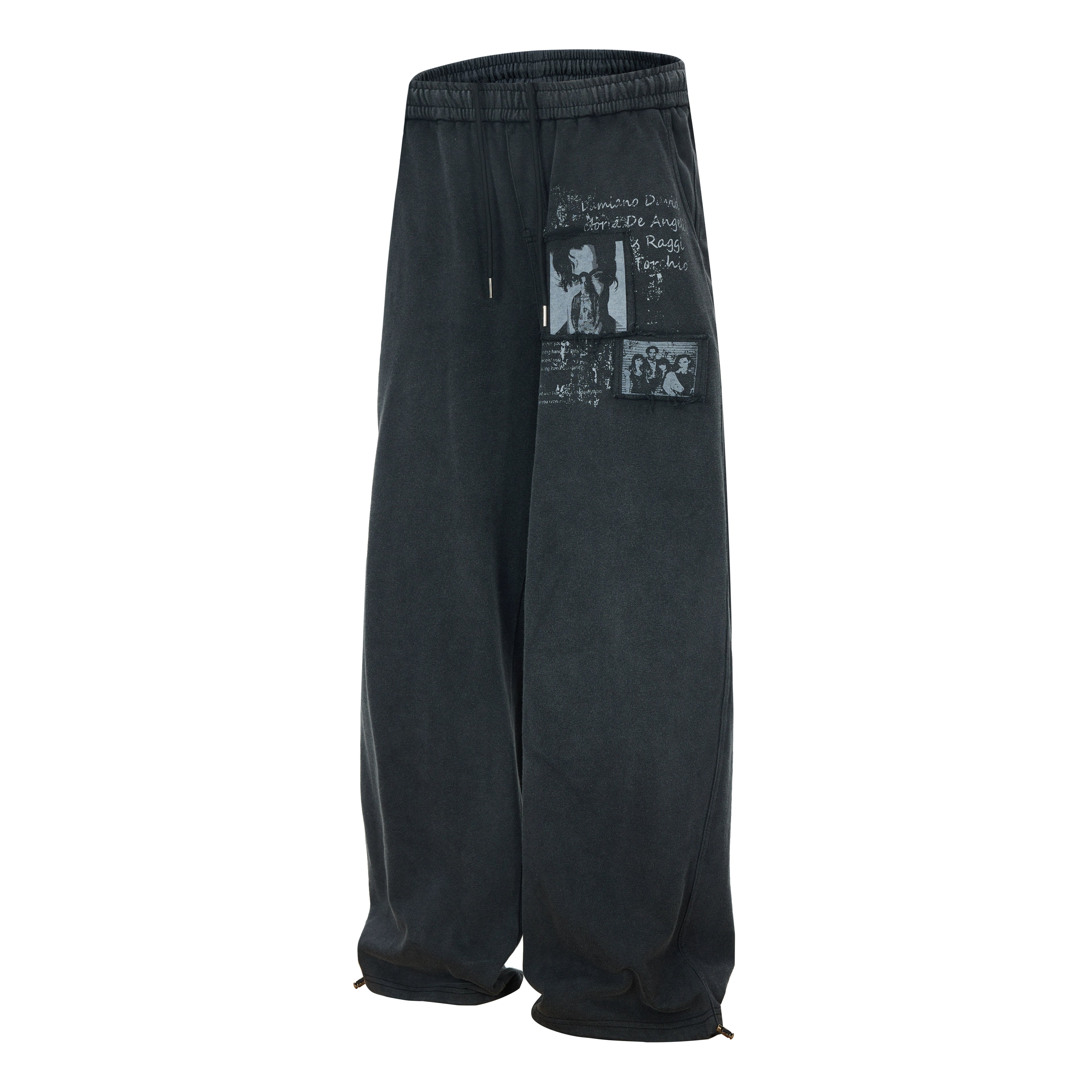 URRRGE Retro Sticker Embroidered Casual Sweatpants