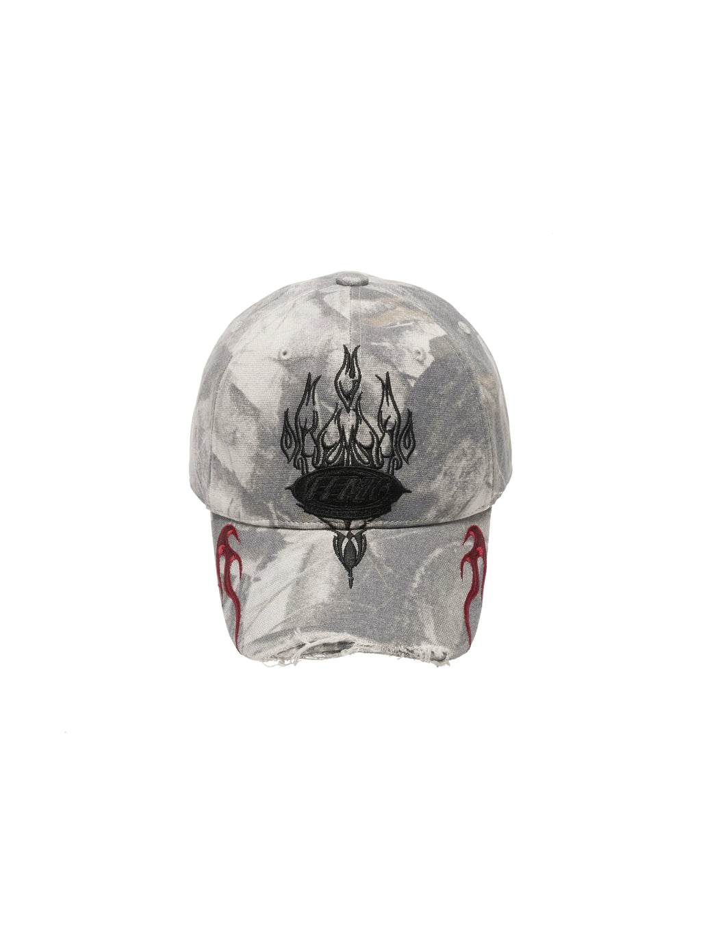 Fleamarket Vintage Camo Embroidered Distressed Baseball Cap