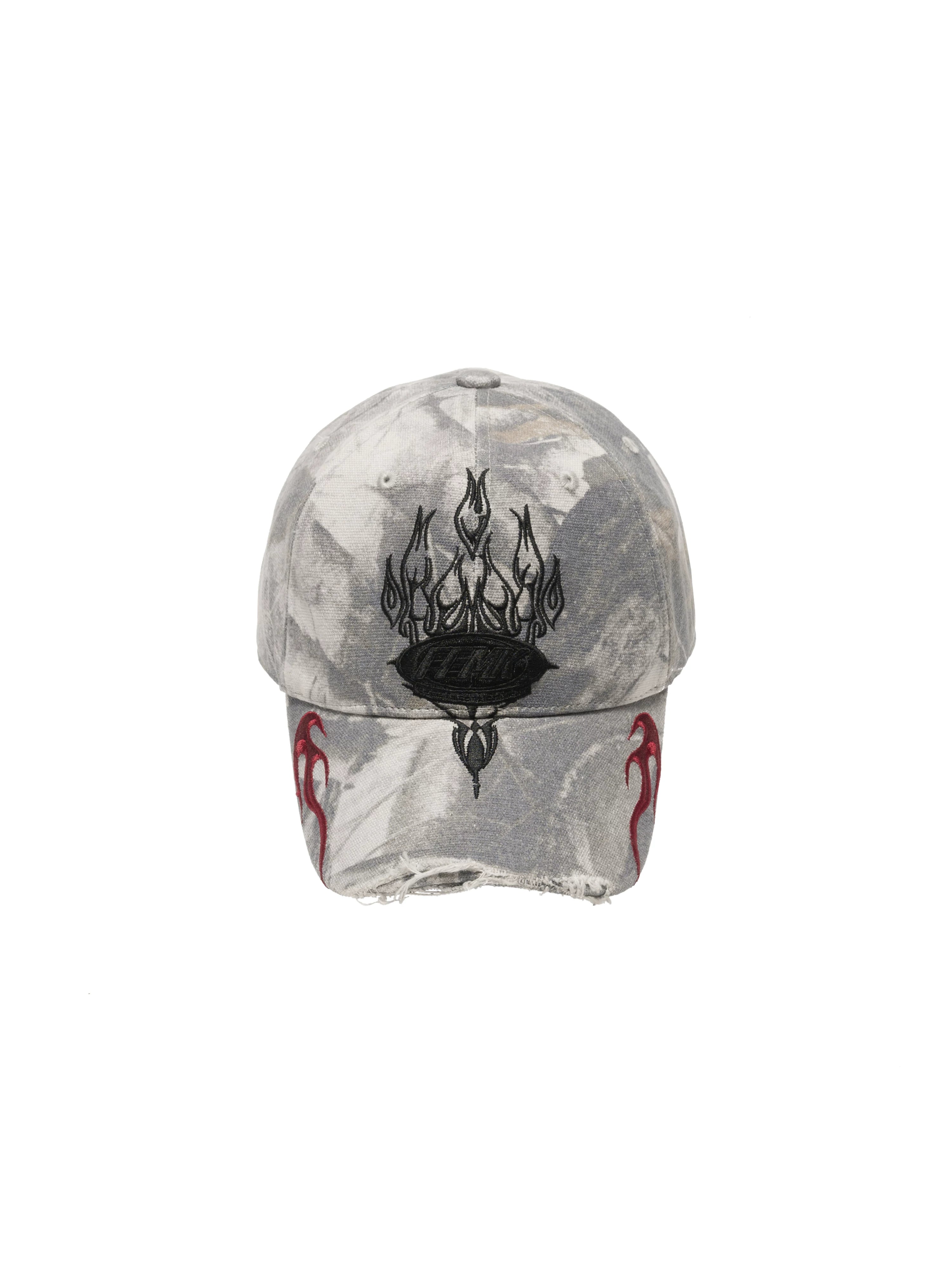 Fleamarket Vintage Camo Embroidered Distressed Baseball Cap