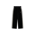 ATRY Contrast Velvet Straight Wide Leg Pants