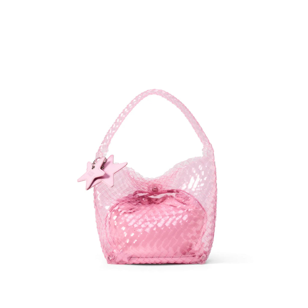 ECODAY Woven Straw Magnetic Snap Handbag