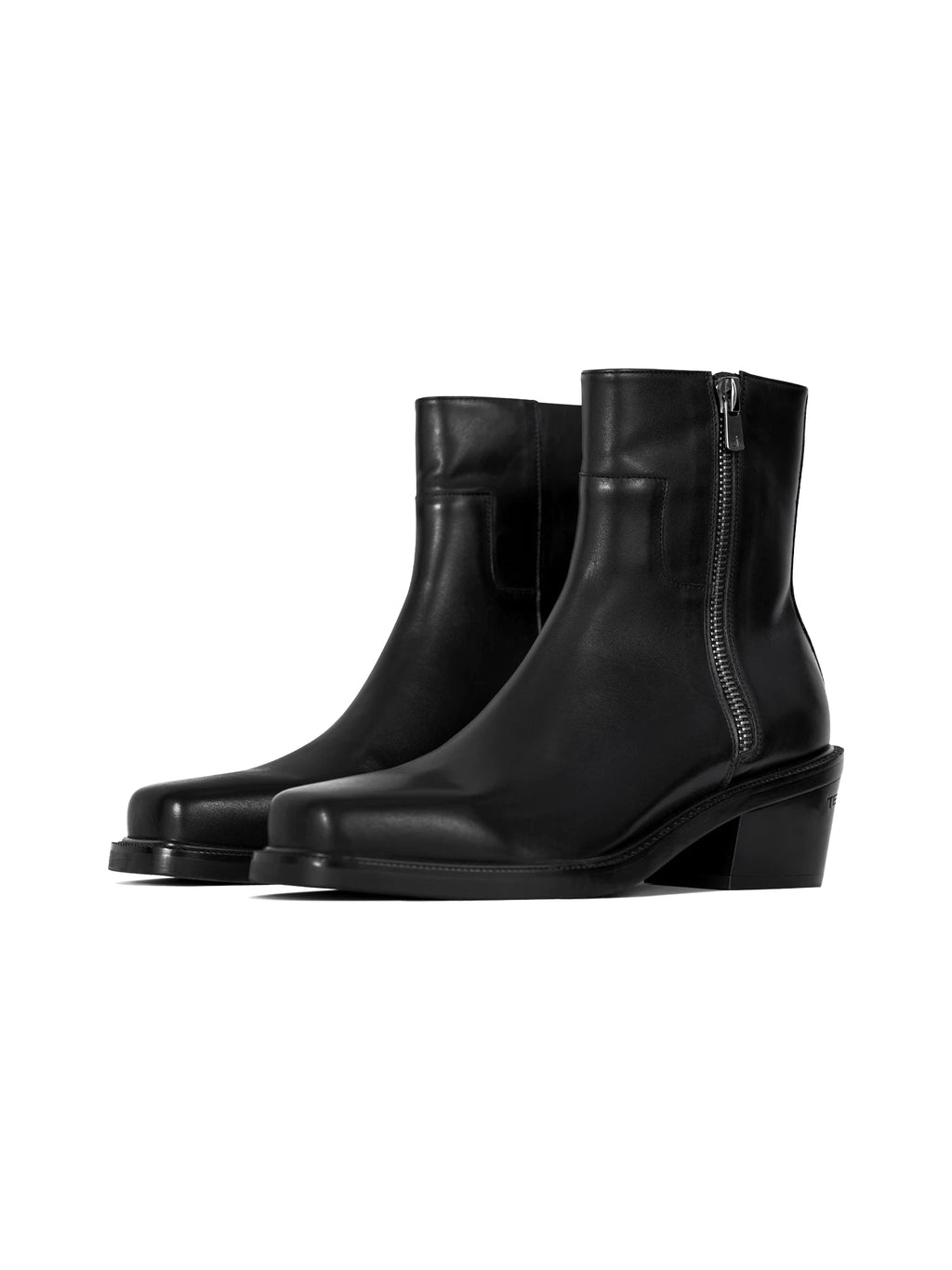 TERRAINCOGNITA Leather Square-Toe Platform Chelsea Boot