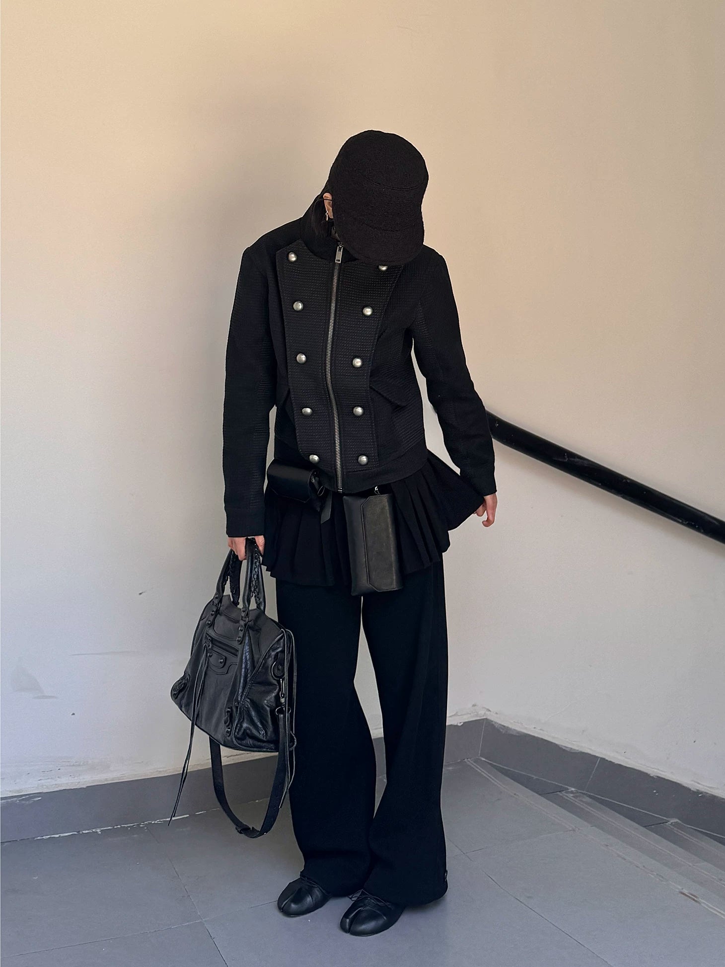 TZ Stand-up Collar Waffle Without Jacket
