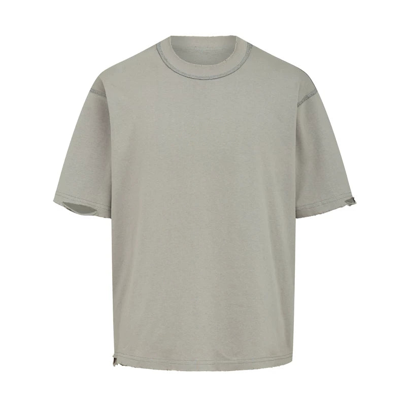 TAICHIISM Distressed Boxy Cropped Tee