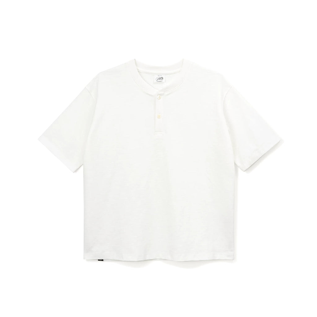SUPERTOFU 230g Breathable Slightly Loose Henley Tee