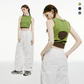 IMONE Back Hollow Contrast Vest