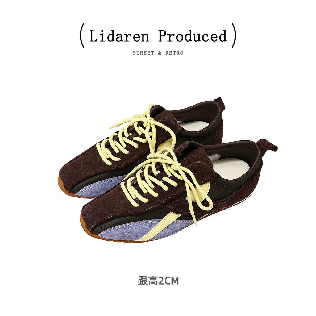 Lidaren Produced Suede Lace-Up Retro Training Sneaker