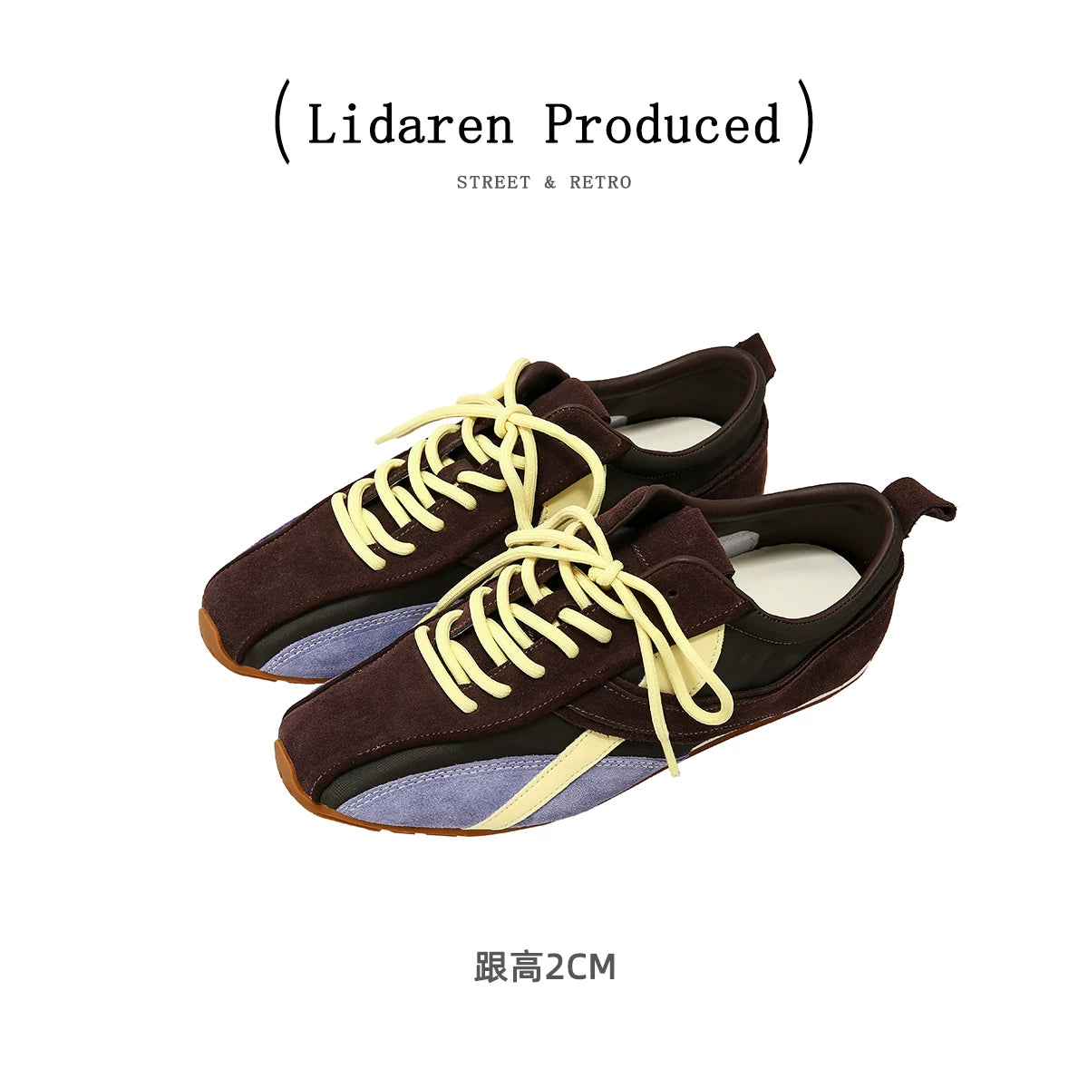 Lidaren Produced Suede Lace-Up Retro Training Sneaker