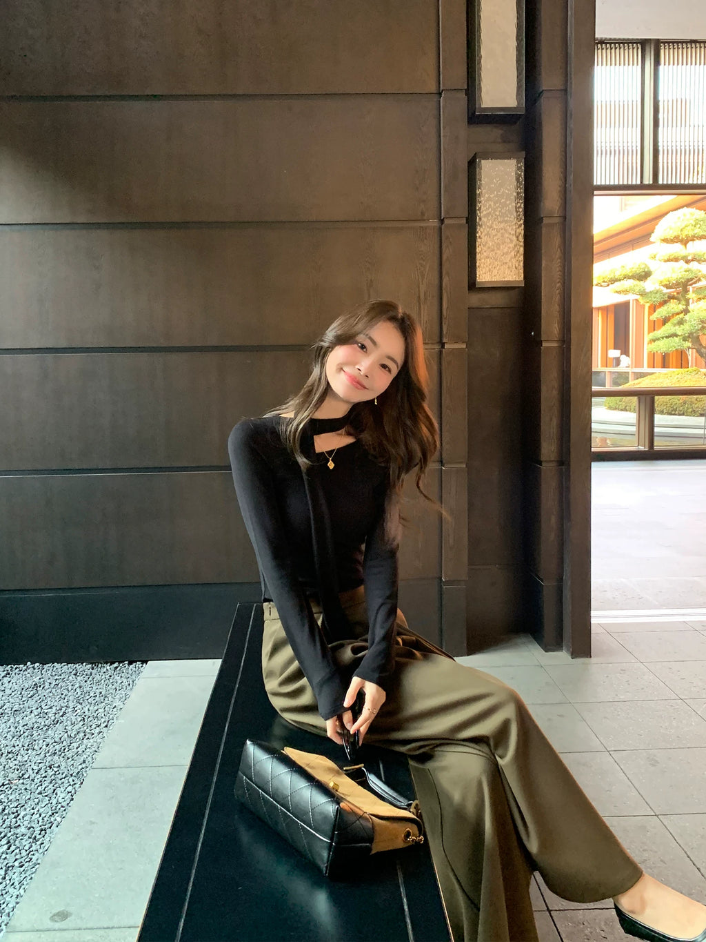 Pusumede Loose Wide-leg Slacks