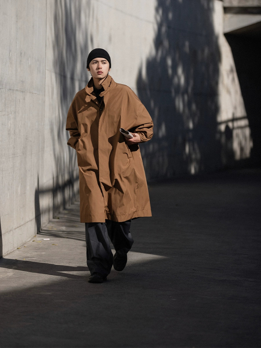 NOEARS Retro Medium and Long Thin Loose Trench Coat