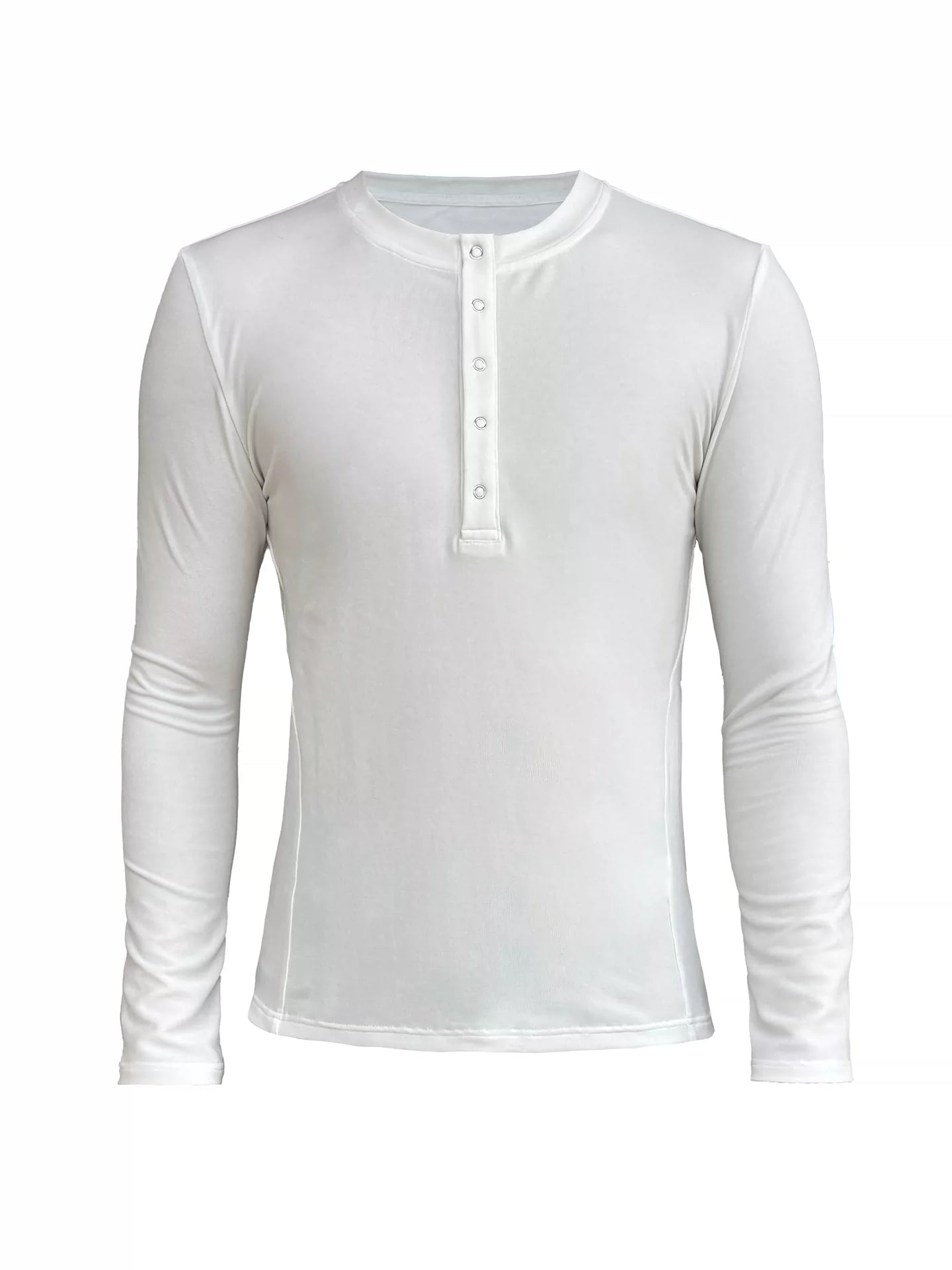 JCAESAR Strength Five-Claw Snap Slim Fit Henley Shirt