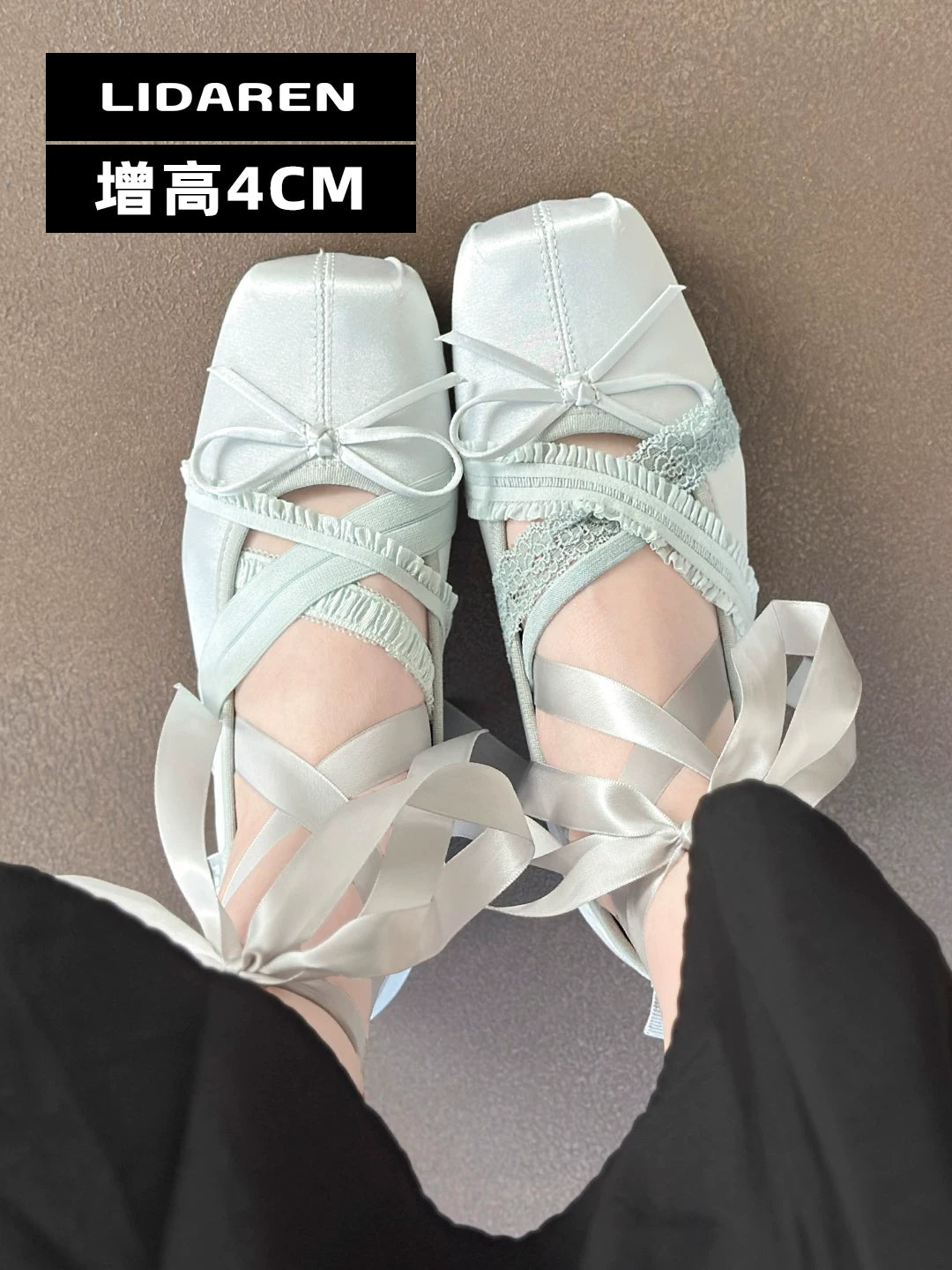 Lidaren Produced Suede Platform Square-Toe Mary Jane