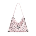 JELLY TOYBOY Pink Polka Dot Faux Leather Zip-Top Hobo Bag